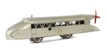 Schnelltriebwagen Märklin, Spur 0, "Schienenzeppelin" SZ 970, BZ 1932-1938, silberfarbener HL,