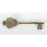 Kammerherrenschlüssel in orig. Etui Birmingham, wohl 1899, Sterlingsilber, ca. 50 g,