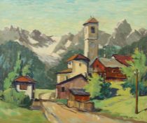 Kalbhenn, Horst Frankfurt 1929 - 2012 Ravensburg, deutscher Maler. "Bergdorf",
