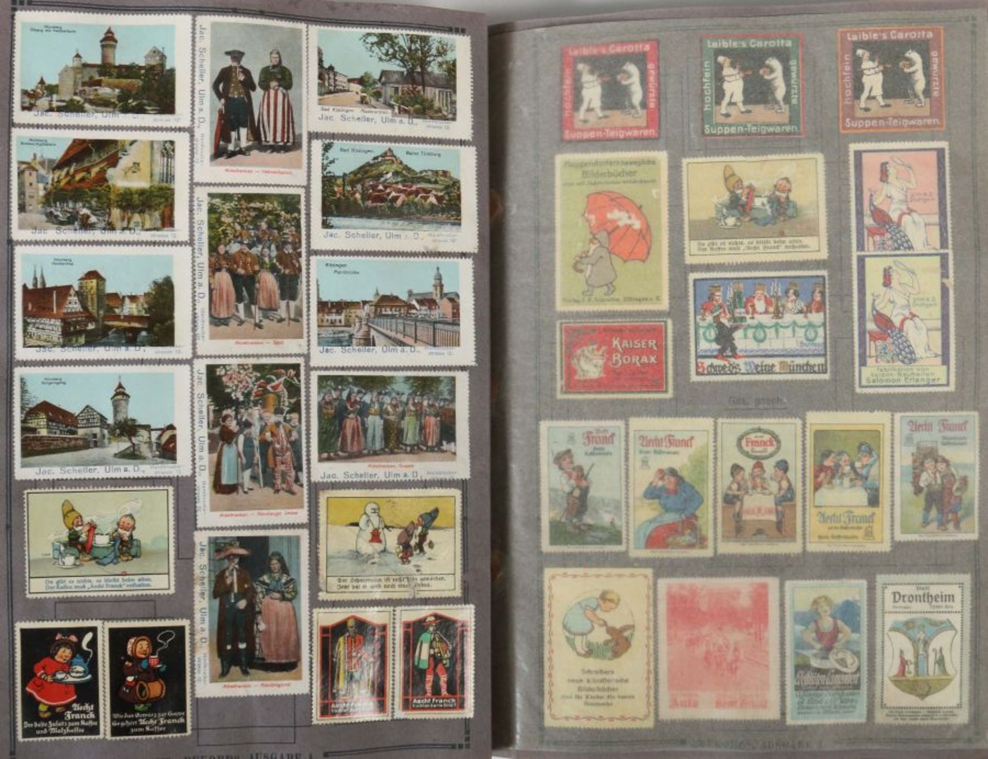 Album mit Reklame-Siegel-Marken sehr umfangreiche Sammlung, u.a. Nigrin, Laferme, Eszet, Eno, - Bild 5 aus 7