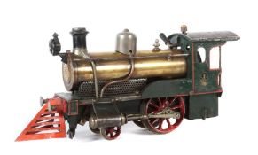 Spiritus-Dampflok Bing, Spur 1, BZ ca. 1905, Spiritus-Dampflokomotive, grün, schwarzes Dach HL,