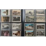 6 Postkartenalben meist 1900-1920, ca. 680 Gruß- und Ansichtskarten, u.a. Erfurt, Dieppe, Le