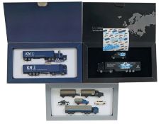 3 Modellauto-Sets Wiking, 1x Limited Edition: Vaherterway, No 0160/1000; 1x KN Kühne & Nagel: The