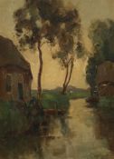 Haaren, Dirk Johannes van Amsterdam 1878 - 1953 ebenda, Maler. "Flusslauf", idyllische