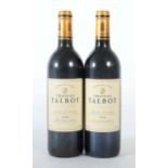 2 Flaschen Château Talbot Saint-Julien, Grand Cru Classé, 1994er, 12,5% vol., 0,75L, Füllstände:
