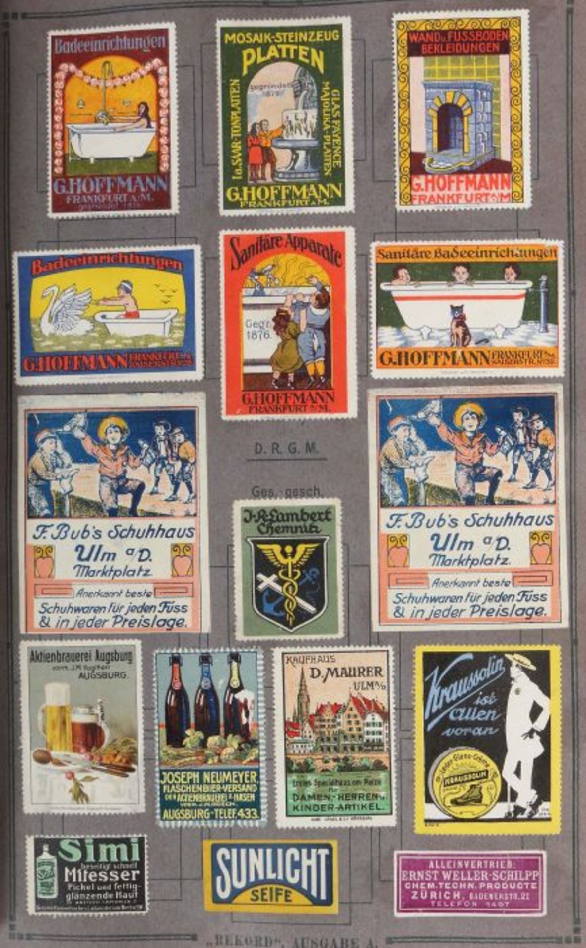 Album mit Reklame-Siegel-Marken sehr umfangreiche Sammlung, u.a. Nigrin, Laferme, Eszet, Eno, - Bild 3 aus 7