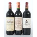 3 Flaschen Bordeaux 1x Château Longueville Pauillac-Médoc, au Baron de Pichon-Longueville Cru