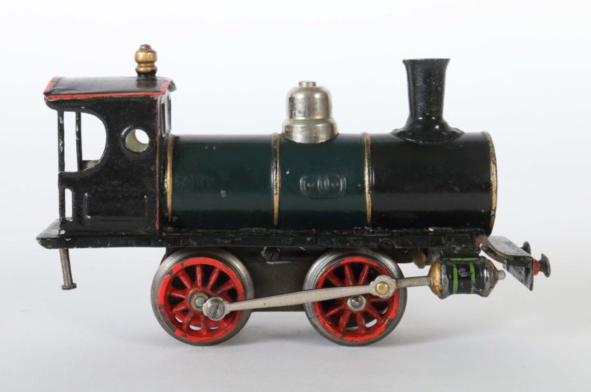 Dampflok Märklin, Spur 0, B 1020, BZ 1903-1905, grün/schwarz HL, Kesselschild erhaben: "0", - Bild 2 aus 2