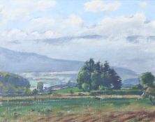 Bäuerle, Hermann Stuttgart 1886 - 1972 ebenda, deutscher Maler. "Wolken am Schweizer Jura",