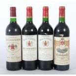 4 Flaschen Bordeaux 2x Château Mauvinon, Saint-Émilion Grand Cru, 1993er, 12,5% vol., 0,75L.; 1x