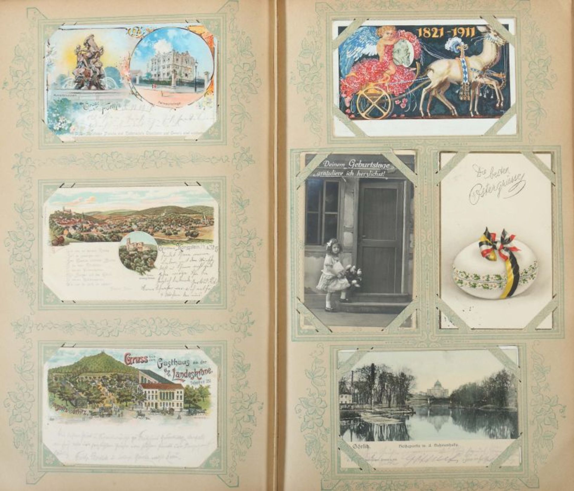 Postkartenalbum Deutschland, meist 1900-1920, ca. 310 Gruß- und Ansichtskarten, verschiedene - Bild 9 aus 10