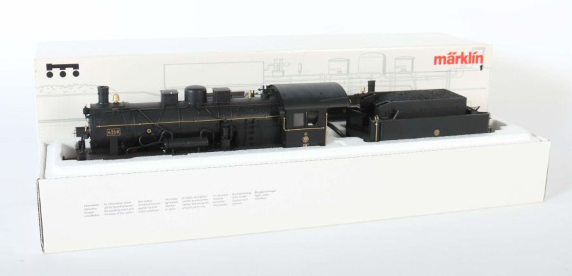 Schlepptender-Lokomotive Märklin, Modellnr. 5508, Spur 1, Replika, 4-achsige Lokomotive mit 3- - Bild 2 aus 2