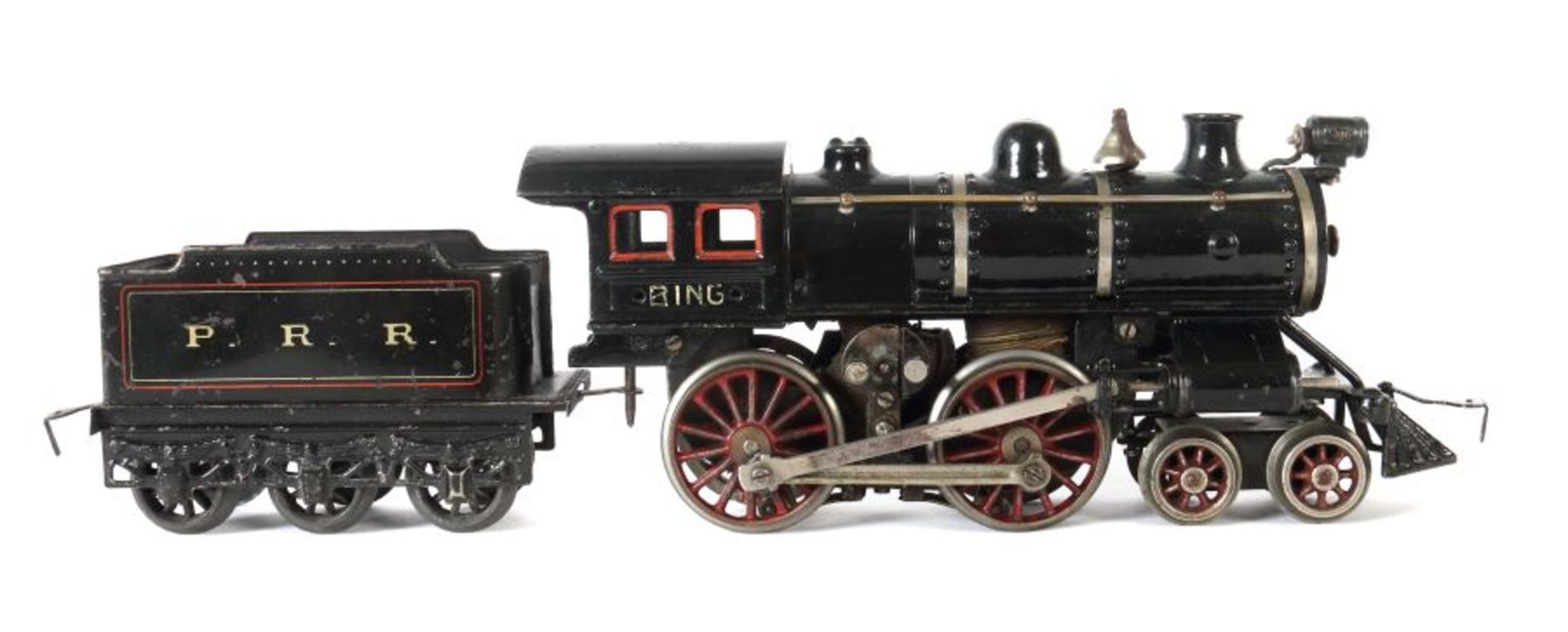 Amerikanische E-Dampflok Bing, 524/510 (PRR), Spur 1, BZ 1912-1926, Gusseisen, schwarz HL m. weißer - Bild 2 aus 2