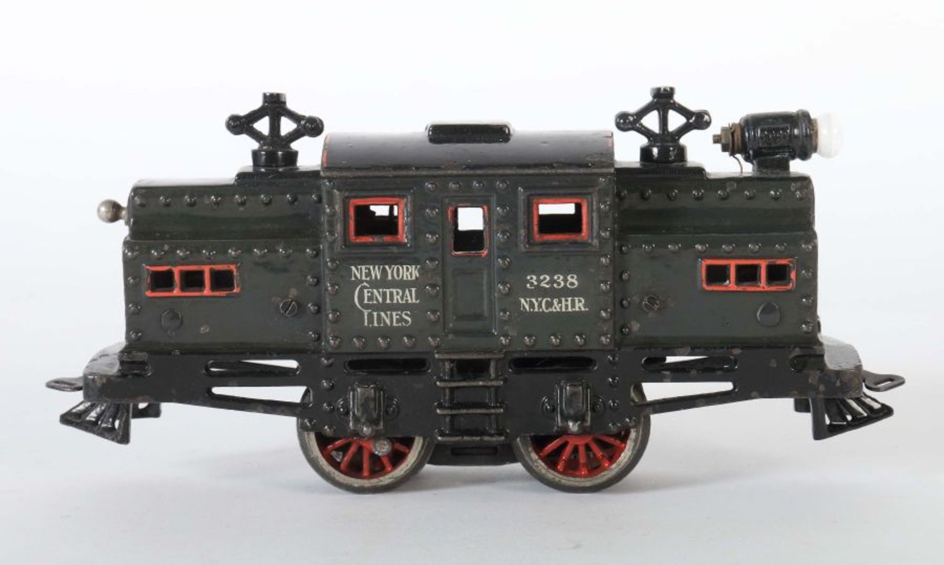 Amerikanische E-Lok Bing, Spur 0, Vollbahnlokomotive 523/540, BZ 1912-1926, Gusseisen, grau, - Bild 2 aus 2