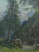 Discher, Fritz Landsberg an der Warthe 1880 - 1983 Kochel am See, deutscher Maler. "Tannen im