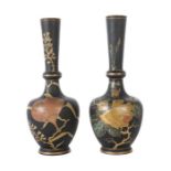 Vasenpaar aus Hyalithglas Wohl Böhmen, Buquoy'sche Glashütten, Georgenthal oder Silberberg, 19.