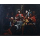 Kirchenmaler des 18./19. Jh. "Das letzte Abendmahl", Darstellung der neutestamentarischen Szene mit