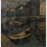 Altherr, Heinrich (attr.) Basel 1878 - 1947 Zürich, schweizer Maler. "Hafenszene", Blick auf die