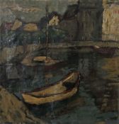 Altherr, Heinrich (attr.) Basel 1878 - 1947 Zürich, schweizer Maler. "Hafenszene", Blick auf die