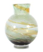 Außergewöhnliche Vase Wohl Geislingen, WMF, 1. Hälfte 20. Jh., farbloses, dickwandiges Glas, über
