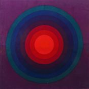 Panton, Verner Gamtofte 1926 - 1998 Kopenhagen. Stoffgrafik "Kreis" in 8 Farben abgestuft, A: Mira-