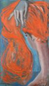 Italienischer Maler des 20. Jh. "Rothaarige Schönheit", Rückenteilansicht einer Dame mit