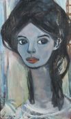 Italienischer Maler des 20. Jh. "Damenportrait", modernes Brustbildnis einer jungen Dame, mit