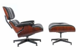 Eames, Charles & Ray Lounge Chair " 670" mit Ottomane "671", Entwurf: 1957, Ausführung: Hermann