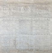 Textil mit Darstellungen buddhistischer Gottheiten Japan, w. 19. Jh., Papier auf Leinwand, wohl