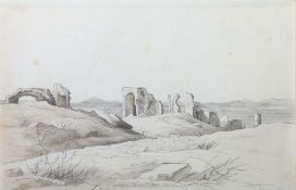 Preller, Friedrich Eisenach 1804 - 1878 Weimar, Maler und Radierer. "Rom", Landschaftsansicht mit