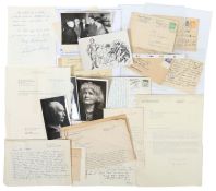 Künstlerkorrespondenzen Hand-/maschinengeschriebene Karten und Briefe u.a. von Felix Petyrek,