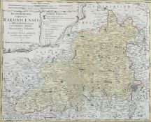 Müller, Johann Christoph Wöhrd 1673 - 1721 Wien, Kartograf. "Regni Bohemiae Circulus Rakonicensis