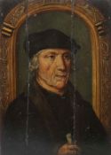 Maler des 16. Jh. (?) "Portrait eines Gelehrten", Brustbildnis eines Herren im Halbprofil, eine