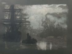 Grethe, Carlos Montevideo 1864 - 1913 Nieuwport, deutscher Maler. "Im Hafen", Darstellung mit