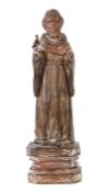 Bildschnitzer des 19./20. Jh. Hl. Franz von Assisi, Holz geschnitzt, polychrom gefasst,