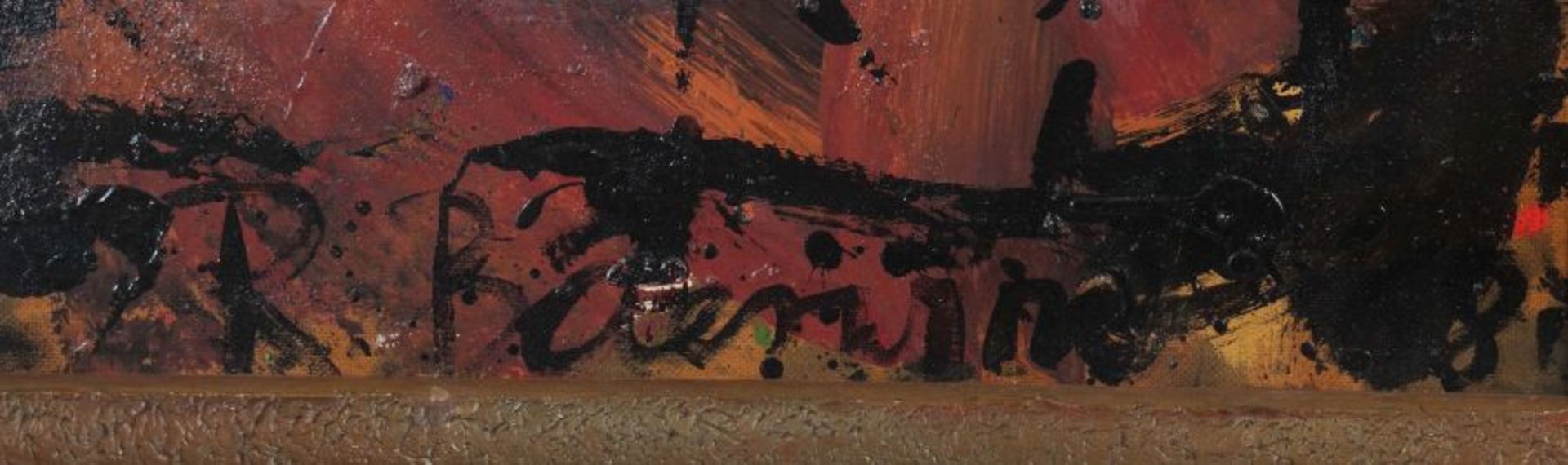 Baerwind, Rudi Mannheim 1910 - 1982 ebenda, deutscher Maler. "Informelle Komposition", abstrakte - Bild 3 aus 4
