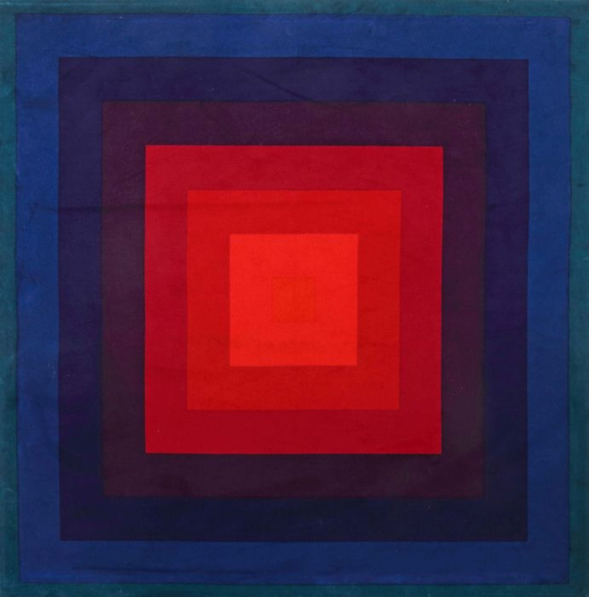 Panton, Verner Gamtofte 1926 - 1998 Kopenhagen. Stoffgrafik "Quadrat" in 8 Farben abgestuft, A:
