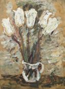 Koref-Musculus Stemmler, Gertrud Aschaffenburg 1889 - 1972 Aurau, deutsche Malerin. "Tulpen", weiße