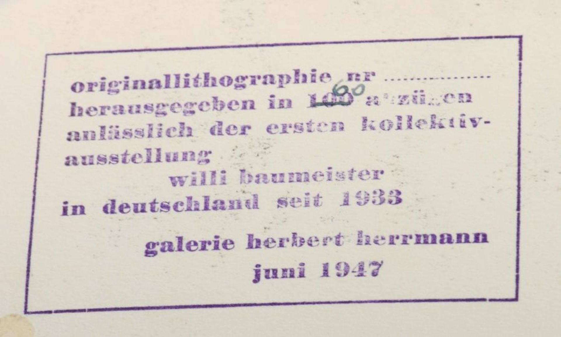 Baumeister, Willi Stuttgart 1889 - - Bild 4 aus 4