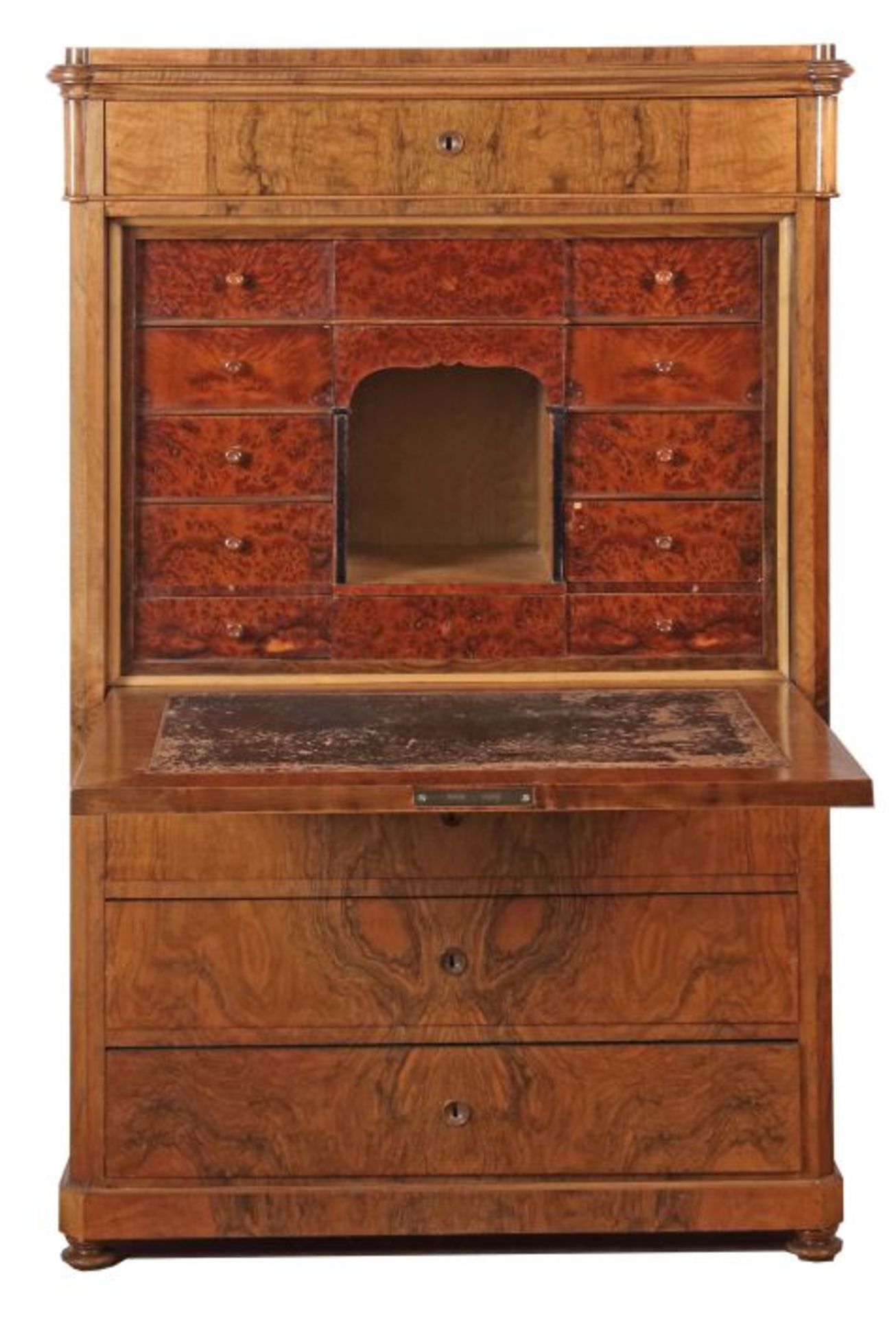 Biedermeier-Schreibschrank um 1830, - Image 2 of 2