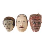 3 Masken Japan/Indonesien, wohl 19.