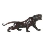 Tiger Japan, späte Meiji-Zeit, Bronze,