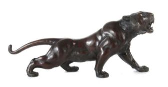 Tiger Japan, späte Meiji-Zeit, Bronze,