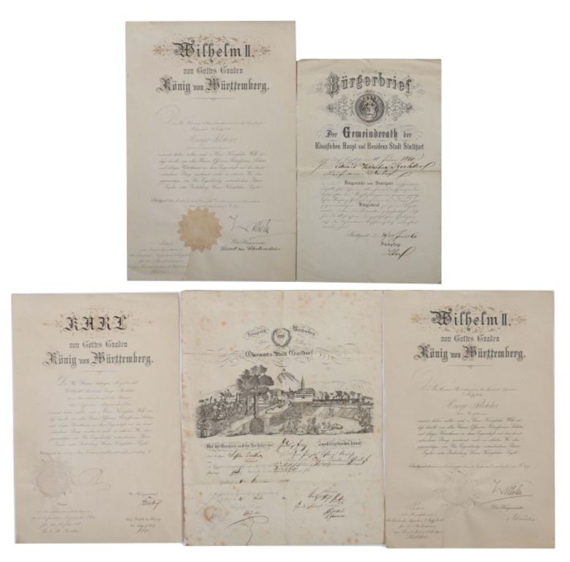 Kleine Sammlung Dokumente 5-tlg. best - Bild 2 aus 4