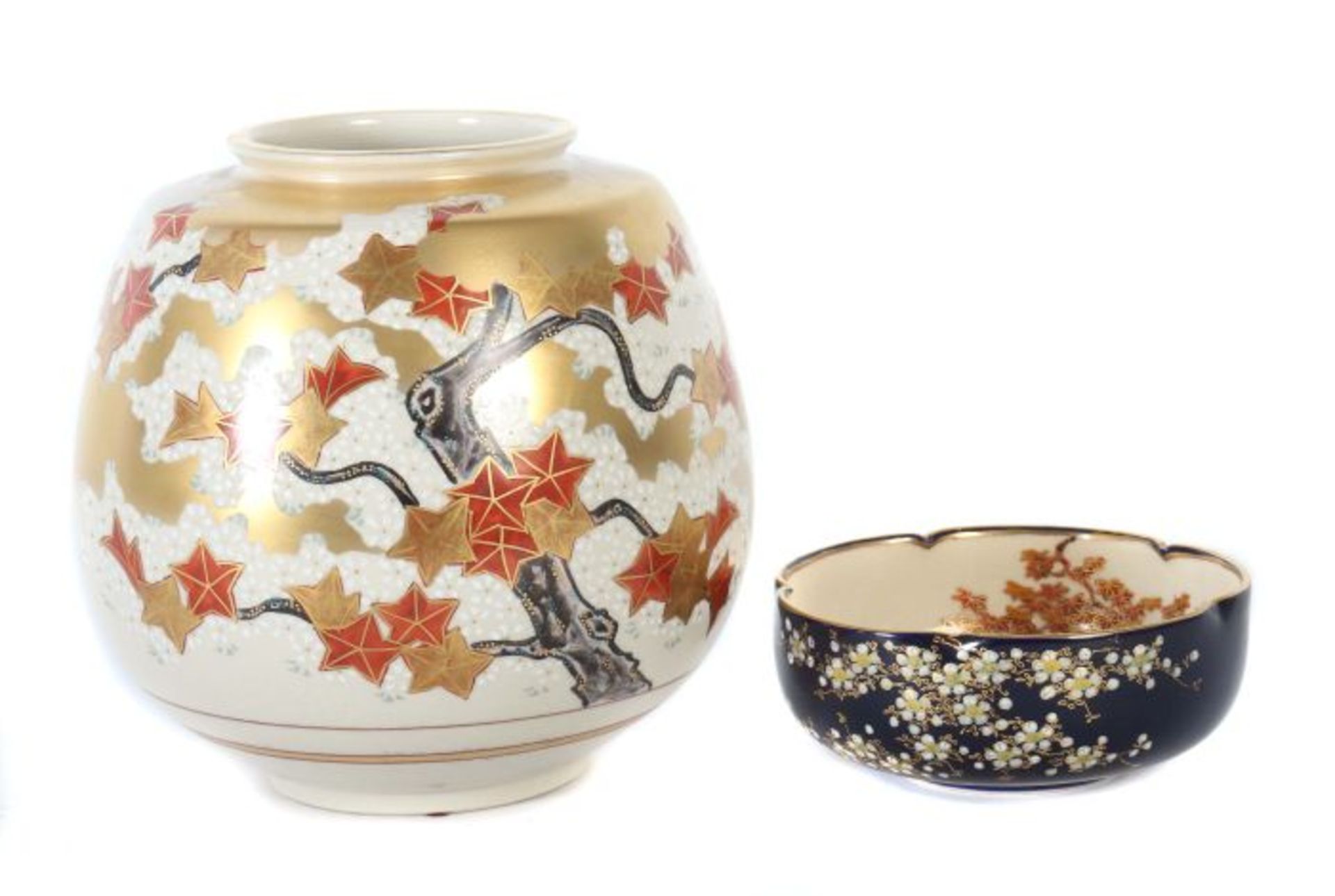 Vase und Schale Japan, 20. Jh., im - Bild 2 aus 6