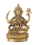 Sechsarmige Bodhisattva Nepal/Tibet,