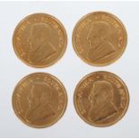 4 Krügerrand-Goldmünzen (1 oz)