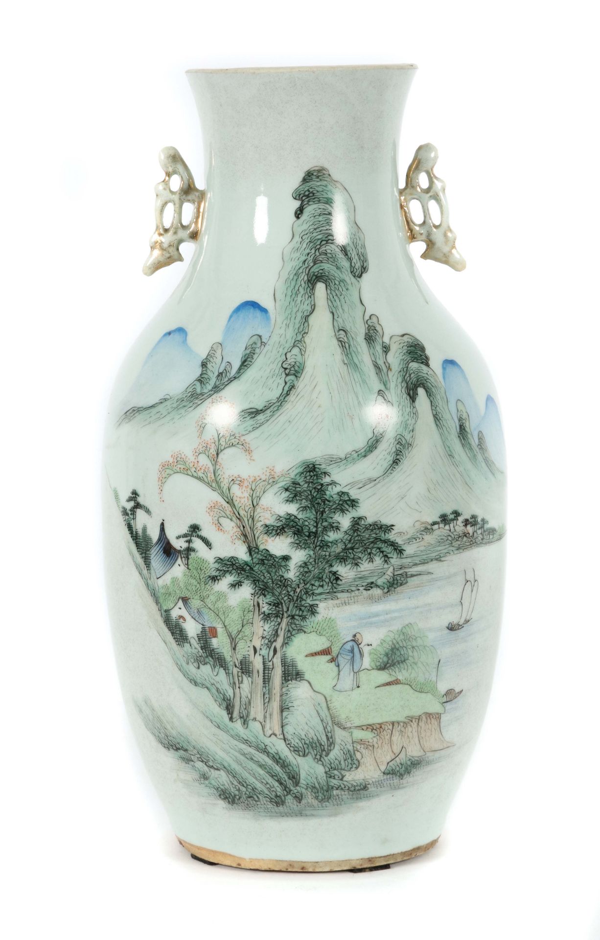 Handbemalte Vase China, Porzellan,