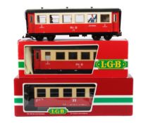 3 Personenwagen LGB Lehmann, Spur G