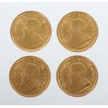 4 Krügerrand-Goldmünzen (1/4 oz)